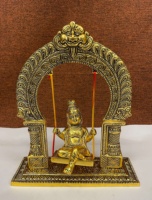 Haute qualité fait à la main sri krishna idole plaqué or seigneur krishna statue fait à la main krishna plaqué or cadeau de mariage indien article