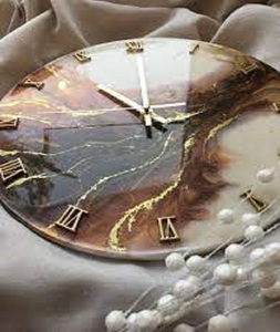Chất Lượng Cao Nhựa Epoxy Đồng Hồ Treo Tường Nhà Hàng Và Biểu Tượng Tùy Chỉnh Trang Trí Nội Thất Nhựa Gỗ Đồng Hồ Treo Tường Bằng Gm <span class=keywords><strong>Impex</strong></span> - Product Image 4
