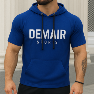 Pull athlétique hommes de qualité supérieure décontracté coupe ajustée respirant antistatique 100% Polyester séchage rapide Streetwear mode t-shirt - Product Image 3