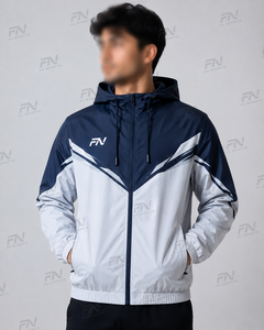 High Quality <b>Men</b> Hooded Windproof Windbreaker <b>Jacket</b> 100% Polyester Adult Outdoor Casual Comfortable Hot Selling Cheap Price - Product Image 3