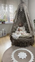Chaise suspendue en macramé en coton, grand hamac avec support en métal, style bohème, tissé à la main, chaise suspendue pour adulte, grand hamac