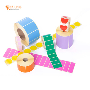 Sailing 4X 8 <b>Transparent</b> 3X3 2”X1” 2X2 Pink Direct 3X4 Thermal <b>Label</b> Sticker Roll 4" 3" - Product Image 2