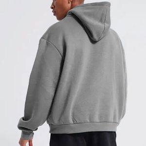 Haute qualité unisexe 100% coton goutte épaule Boxy sweat à capuche personnalisé imprimé français éponge plaine teint surdimensionné pour l'hiver - Product Image 3