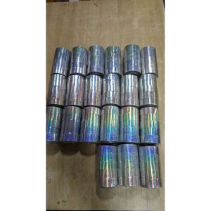 Películas Holográficas Acrílicas Adhesivas de una Sola Cara, sin Costuras, Color Arcoíris Plateado, Película Holográfica Plateada Arcoíris sin Costuras - Product Image 4