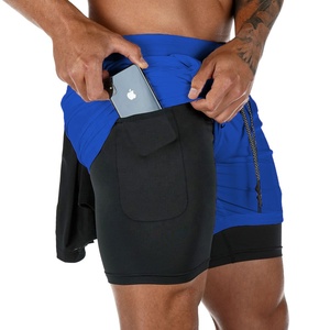 Ropa de gimnasio de doble capa de verano para hombre, pantalones cortos informales de baloncesto, pantalones cortos deportivos de entrenamiento para correr de secado rápido, envío DDP - Product Image 5
