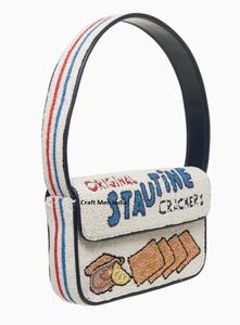 Bolso de Hombro Estilo Boho Bordado a Mano con Cuentas, Color y Logotipo Personalizables, Bolso de Viaje Ligero de Verano de la India - Product Image 3