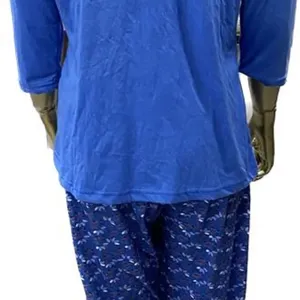 ชุดนอนผ้าฝ้าย100% ชุดด้านล่างพิมพ์ลายทั้งหมดพร้อมผ้าพิมพ์แขนสามารถปรับแต่งสไตล์ผ้าพิมพ์ผลิตในอินเดีย - Product Image 1