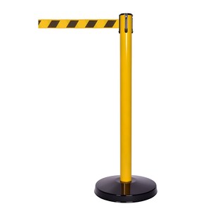 Yellow Painted Directional Barrier <b>Strip</b> PE Material Two-Color Warning Tape for Floor Marking Printed Feature - Product Image 1