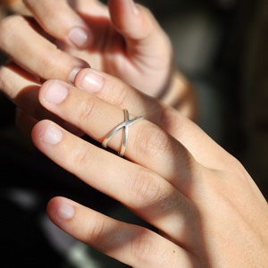 Bague en argent uni infini Style hip-hop unisexe pour cadeau de fête de fiançailles de mariage bague d'usure quotidienne symbole religieux chrétien - Product Image 1