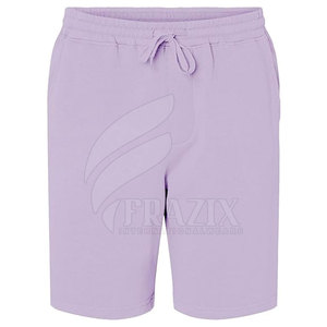 Shorts en molleton de coton pour homme, style urbain, personnalisables, motif uni, taille élastique mi-haute, séchage rapide, respirant, léger - Product Image 1