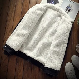 Veste d'hiver à carreaux en flanelle doublée de laine pour hommes avec bouton veste à capuche à manches longues pulls pour hommes manteau veste de style moto - Product Image 5