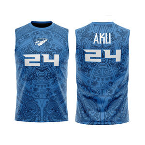 เสื้อฟุตบอลอเมริกันพิมพ์ลาย7v7พิมพ์ซับลิเมชันแบบกำหนดเองคุณภาพสูงสไตล์โมเดิร์นไม่เหมือนใครใส่ได้ผ่อนคลายธงสีบล็อกทีมกีฬา - Product Image 5