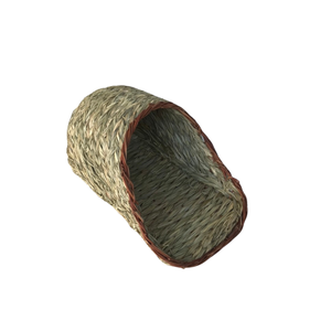 Juguete para masticar mascota conejito pequeño, casa para roedores en forma de zapatilla para conejillos de indias y hámsteres, juguete para masticar tejido de hierba para mascotas - Product Image 3