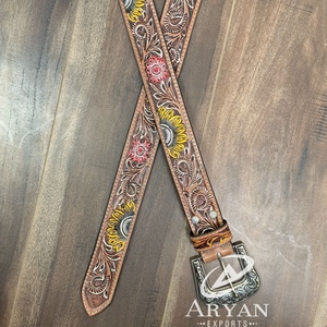 Ceintures en cuir usinées à la main durables personnalisées par fabrication professionnelle pour hommes et femmes personnalisation ceintures à boucle ardillon réglables - Product Image 1