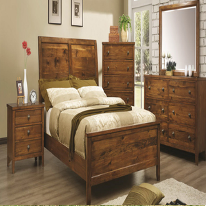 Elegante y moderna cama de madera-estilo de plataforma de perfil bajo con un diseño minimalista y madera clara para espacios de dormitorio contemporáneos - Product Image 3