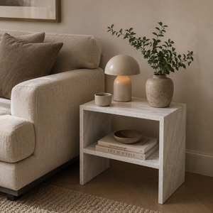 Modern Marble <b>Coffee</b> <b>Table</b> | Open Shelf Apartment-Friendly Living Room Bedroom Home Office Hotel Furniture 3-Year Warranty - Product Image 6