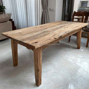 Table à manger moderne en bois massif écologique faite à la main meubles de cuisine de ferme décoration de maison de campagne pour villas appartement école - Product Image 2