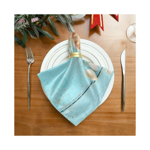 Serviette en coton à chevrons certifiée écologique 50x50cm 180GSM Imprimés Mughal Toucher doux Conçue pour les importateurs, les détaillants et les commandes en gros - Product Image 6