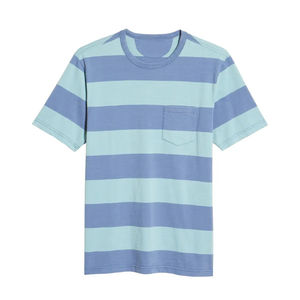 Nouvel arrivage de t-shirts d'été pour hommes de taille plus de conception de fitness personnalisée de couleur unie coupe régulière en tricot à bas prix quantité en vrac rapide - Product Image 5