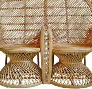 Nalendra Twin Peacock Chaise En Rotin Brun Naturel Design Moderne pour Hôtel Appartement En Plein Air Salle À Manger Salon-Usine En Gros - Product Image 2