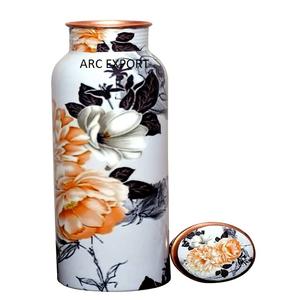 New Fancy Brown Multi Color Copper <b>Bottle</b> <b>With</b> Lid Drink Ware Copper <b>Water</b> <b>Bottle</b> <b>for</b> Child and Hot <b>Water</b> Decoration Accessories - Product Image 6