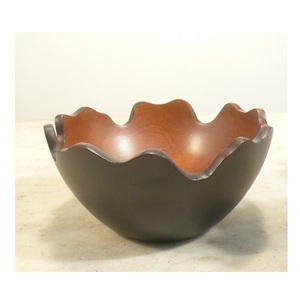 Large Black Round Deep Wooden Serving Bowl Tableware Salad Soup Serving Wood Bowl - Product Image 6