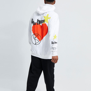 Sweat à capuche imprimé puff, vêtements streetwear sur mesure, tissu uni oversize, style décontracté unisexe, couture durable, vêtements d'hiver confortables et douillets - Product Image 2