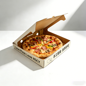 Cajas de Pizza de Cartón Corrugado Impresas Personalizadas al por Mayor, Cajas de Pizza de Papel Kraft para Llevar de Grado Alimenticio - Product Image 5