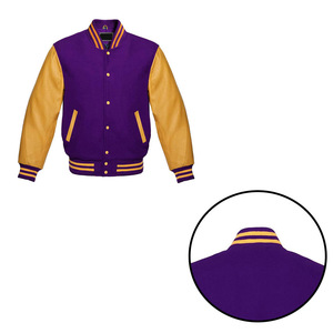 High Quality Varsity <b>Jacket</b> <b>Men</b> Chenille Embroidery Leather Sleeves Custom <b>Baseball</b> Letterman Varsity <b>Jacket</b> - Product Image 6