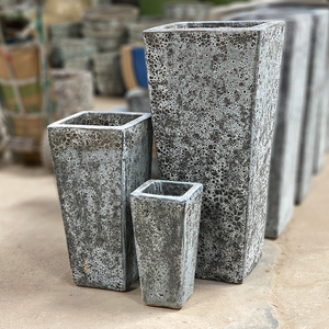 Maceta Rectangular de Cerámica Hecha a Mano con Acabado Esmaltado, Orificio de Drenaje, Ecológica, Duradera, Diseño Clásico para Uso en el Hogar y Jardín - Product Image 3