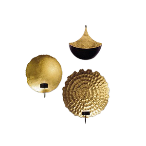 Ensemble de 2 bougeoirs en métal couleur or, taille et forme personnalisées, bougeoirs pour mariage et événements - Product Image 3