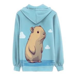 เสื้อมีฮู้ดคอกลมแขนยาวสำหรับผู้หญิงคอลเลกชันใหม่เสื้อมีซิปลำลองสีทึบเปิดไหล่แนวลำลอง100% - Product Image 4