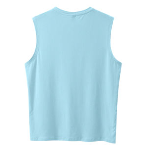 Vente en gros Débardeur de gym sans manches de haute qualité pour hommes 100% coton Polyester débardeur surdimensionné en tricot découpé - Product Image 3