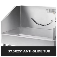 Baignoire de toilettage électrique en acier inoxydable avec drainage pour le toilettage professionnel des animaux de compagnie