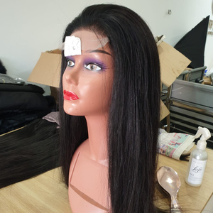 Peluca brasileña de encaje completo marrón claro de Venta caliente cabello Remy 130-150 de densidad para encaje prearrancado Frontal recto pequeño gorro - Product Image 1