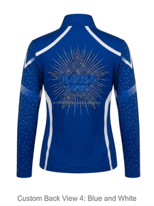 Vestes d'échauffement pour la danse, vêtements d'entraînement pour adultes, vêtements de danse de qualité supérieure, veste d'équipe de cheerleading, nylon/polyester, longue - Product Image 4