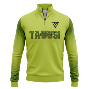 Sudadera Personalizada OEM ODM para Hombre, con Cuello Alto Bordado, Cierre de Cremallera de 1/4, Felpa Sólida, Personalizable, con Cierre de Cremallera de 1/4, Lisa Teñida para Invierno - Product Image 1