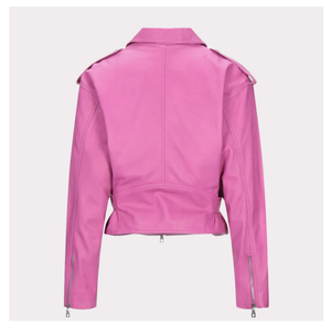Veste en cuir pour hommes et femmes, modèle 2026, coupe-vent, nouvelle mode, rose, coupe-vent, collection 2025 - Product Image 2