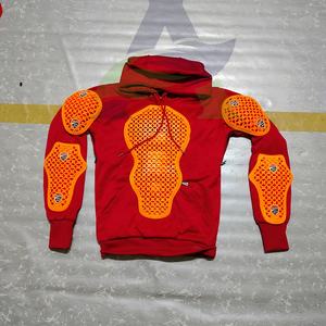 100% chaqueta con capucha de algodón para motocicleta CE blindado Nivel 2 almohadillas naranjas a prueba de viento de talla grande sudaderas con capucha para seguridad de motorista - Product Image 6