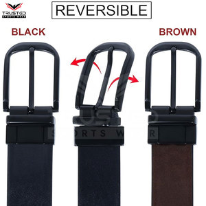Ceinture en cuir pour homme de haute qualité avec logo personnalisé, boucle carrée en laiton massif, style décontracté respirant, cuir de vache, vente directe d'usine - Product Image 2