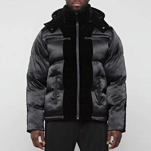 OEM de alta calidad Unisex diseñador acolchado abrigo de invierno con logotipo personalizado Chaqueta de algodón Puffer Negro Unisex High Street Style Hombres - Product Image 1