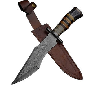 Couteau de chasse Bowie en acier inoxydable de haute qualité, nouvelle mode, bord dentelé, poignée à forte adhérence, garantie 3 ans, personnalisable OEM - Product Image 4