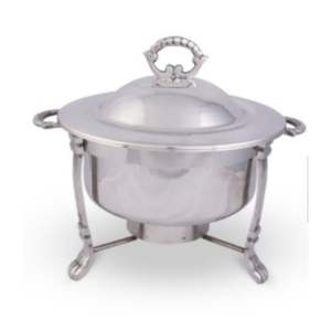 Mini Plato Calentador Redondo Premium King International, Servidor de Buffet de Acero Inoxidable para Hoteles, Catering y Eventos - Product Image 1