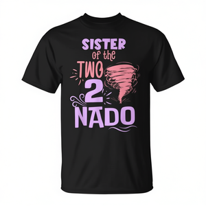 Camiseta de cumpleaños número dos de Sister of Tornado, camiseta promocional TWO Nado 2nd Bday Twonado - Product Image 2