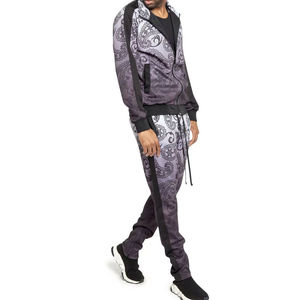 Vêtements de sport de haute qualité en gros, survêtements extensibles dans les quatre sens pour hommes, couleurs et logo personnalisés, survêtements sublimés - Product Image 4