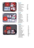 Vente en gros de trousses de premiers soins HONGDI HD-294 pour la randonnée, fournitures médicales, matériau EVA promotionnel, poche rouge, CE ISO 19x5x14cm