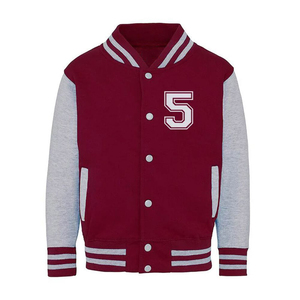 Vestes de sport pour enfants ajustées en couleur violette avec broderie personnalisée Vêtements d'hiver Vestes pour garçons Enfants - Product Image 3