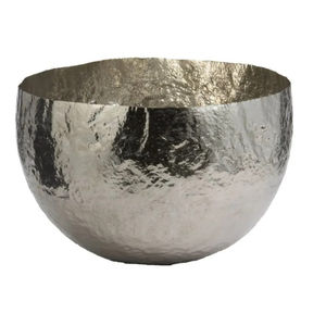 Wholesale Hand Hammered Nickel Plated Aluminium Chocolate Bowl Modern Decorative Metal <b>Sweets</b> Serving Bowl For Hotel Supply - Product Image 2