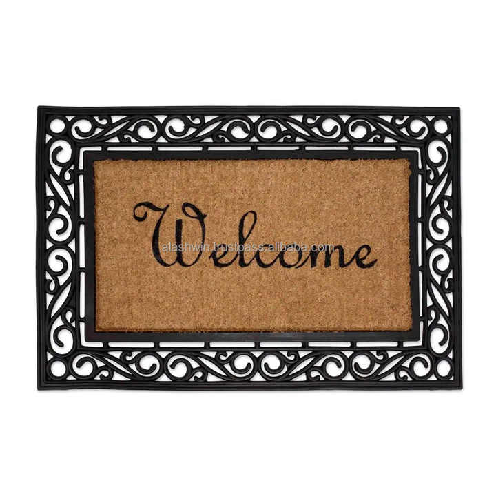 Rubber Backed Coir Mats Designed for Indoor and Outdoor Use Anti Slip Floor Door Mat with Rubber Backing Ecofriendly 75*120 cm