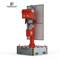 Tour d'éclairage solaire mobile en stock, étanche IP65, mât de 6 m de hauteur, base mobile pour travaux extérieurs